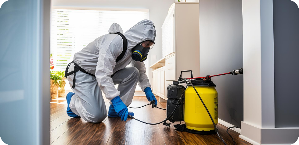APCO technician treating a residential home
