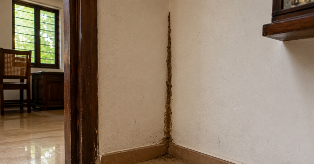 Mud Tubes on Your Wall? Here’s What They Mean and What Kerala Homeowners Should Do