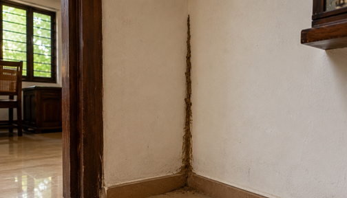 Mud Tubes on Your Wall? Here’s What They Mean and What Kerala Homeowners Should Do
